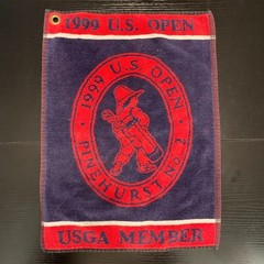 Vintage 1999 US Open Pinehurst No. 2 Golf Towel USGA Member Red/Blue