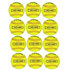 Hit Run Steal 12Inch Official Game Size Fastpitch/Slowpitch Softballs 12pack