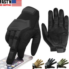 Mens Tactical Full Finger Gloves Army Military Combat Hunting Shooting Gloves