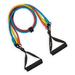 Ignite SPRI 3-in-1 Resistance Band Medium Heavy Ultra Set 2 Handles