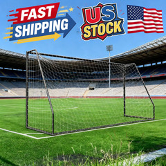 Heavy Duty Soccer Goal for Backyard Training 12×6 FT Galvanized Steel Frame