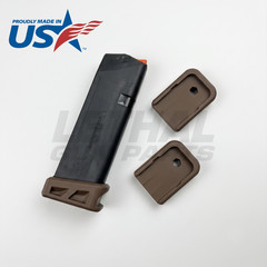 Glock +0 Base Plate Grip Extension Floor Plate 17 18 19 26 34 45 47 9MM (2 Pack)