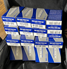Magtech Steel Case 9mm Luger 124gr FMJ (9BS) Ammo Boxes Lot Cardboard
