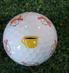 TaylorMade TP5 Pix Breakfast Logo Golf Balls Mint Condition (1pc)
