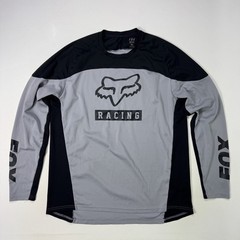 Fox Racing Defend Long Sleeve Jersey Grey Black Mens XL Stretch Biking Motocross