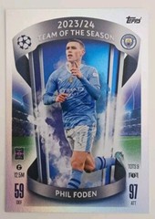 2024-25 Match Attax Phil Foden Team of the Season Rainbow Foil Manchester City
