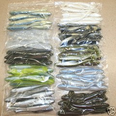 5″ Swim Minnow Assortment Paddle Tail Swimbait Trailer for A Rig 48 pack