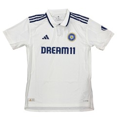Adidas India Cricket White Test Match Jersey, Size Medium NWT KF2527
