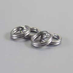 Stainless steel fishing solid snap split ring lure tackle connector