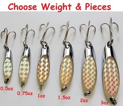 1/2oz 1oz 1.5oz 2oz 3oz Kast Spoons Chrome Silver Laser Casting Fishing Lures