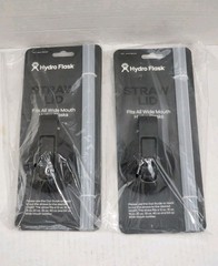 2 Pack Straw Lid Fits For All Wide Mouth Hydro Flask Bottles 2 Lid+4 Straws