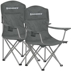 2 Pack Folding Camping Chairs, 330 lb Capacity Folding Lawn Chairs, with Cup …