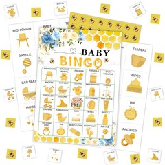 Baby Shower Bingo Card, Bumble Bee Game For Adults Large Group Family Friends…