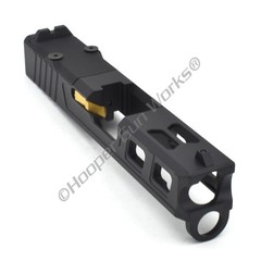 Completed Elite RMR slide for Glock 26, G26 – Black with Sights