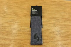 NEW Nike Head Tie Headband Swoosh DRI FIT Heathered Gray Nadal Style Tennis