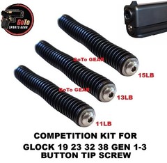 Competition Guide Rod Kit For GLOCK GEN 1 2 3 G19 23 32 38 BUTTON TIP SCREW