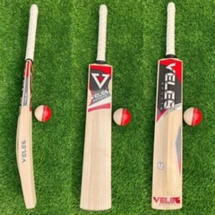 VELES STRONGER, ENGLISH WILLOW CRICKET BAT FREE LEATHER BALL AND SHIPPING