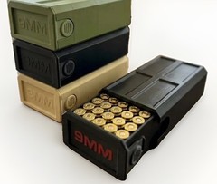 9mm Ammo Storage Box – 50 Round 9mm Luger Case with Sliding Lid & Dual Latches