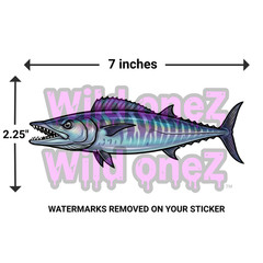 High Quality UV DTF Wahoo Sticker – 7″ x 2.25″ Easy to apply and Weatherproof