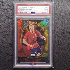 2022-23 Select Tie-Dye Prizm FIFA Soccer Erling Haaland #/49 PSA 9