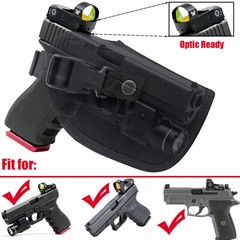MOLLE Universal OWB Gun Holster for Pistols with Flashlight or Optic/Light/Laser