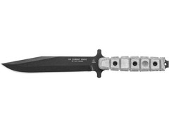 TOPS Knives USMC Combat Fixed Blade Knife 7.5″ None Clip Point 1095 Black Powder