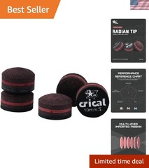 Japanese Pigskin Leather Pool Cue Tips – 5-Piece Set with Wear Indicator