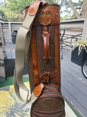 Super Rare Etro Milano Paisley Leather Golf Caddy Bag