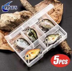5PCS Crankbait Fishing Lures Small Mini Floating Swimbaits