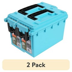 (2 pack) Ozark Trail Blue Marine Equipment Storage Box with Water Resistant Lid