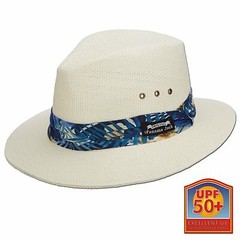 Panama Jack Woven Matte Toyo Safari Hat, UPF 50+ UVA/UVB Sun Protection, 2 1/2″