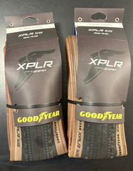 Zipp Goodyear/Zipp XPLR Slick Tubeless Ready Tire 45mm Black/Brown sidewall Pair