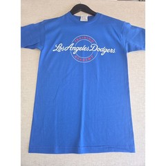 Los Angeles Dodgers Training Academy T-Shirt Small Blue Bayside Heavy Weight USA