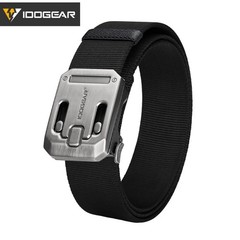 IDOGEAR Tactical 1.5″ Nylon Belt Men Reinforce 1000D Nylon Belt Quick-Release BK
