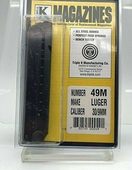 49M LUGER MAGAZINE P08 MAG 1908 LUGER 9mm 30 LUGER BLUED STEEL 7 RDS