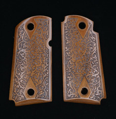 CUSTOM WALNUT KIMBER MICRO 9 GRIPS *FLORA-1*