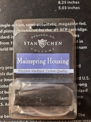 Stan Chen Custom 1911 Mainspring Housing Blued Carbon 25 LPI