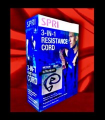 SPRI 3-IN-1 Resistance Cord:Medium/Heavy/Ultra Heavy-Fitness Workout Sport Bands