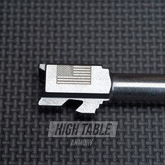 Glock 19 Crowned Stainless Steel Polished Barrel (Gen 1-4) Flag Engraved