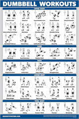 Dumbbell Workout Exercise Poster – Free Weight Body Building Guide | Home Gym Ch