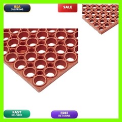 NoTrax T13 Tek-Tough Drainage Hole Mat 2′ X 3′ Red
