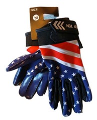 Professional Sports Gloves Sz Youth Medium Finger Ten Football Receiver Grip/NEW