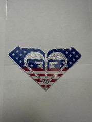 Roxy America Sticker Decal Flower Snow Surf Swim Snowboard/Patriotic/Red/Blue