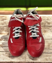 Vintage Reebok Men’s Baseball Softball Cleats Spikes Metal Red Size 12D Taiwan
