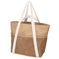 Waterproof Beach Bags for Women – Machine Washable Travel Tote Medium Khaki