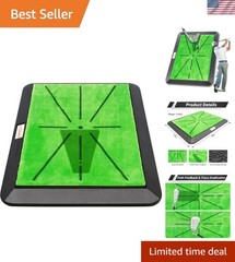 Portable & Foldable Golf Practice Mat – Dual-Turf Golf Hitting Mat for Indoor…