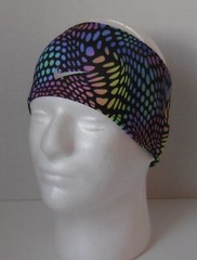 Nike Dri Fit Swoosh Headband 2.0 Printed Black/Dynamic Turq/Silver