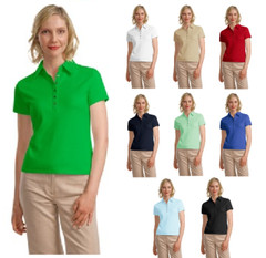 Port Authority Women’s Superior Pima Soft Cotton Golf Polo Shirts NEW L449