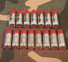 9MM LUGER SNAP CAPS SET OF 15 (RED+NICKEL)