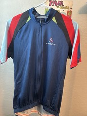 Ceroti Race Cut Full Zip Cycling Short Sleeve Jersey Geometric Size Medium M